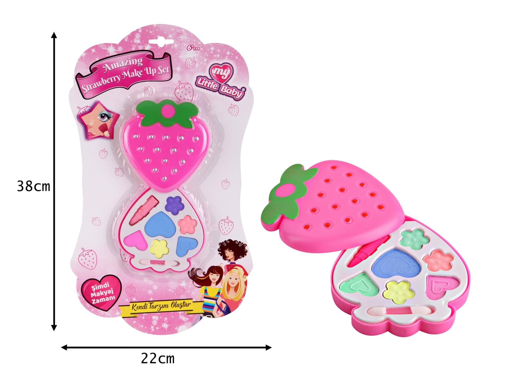 ÇİLEK KARTELA TEKLİ MAKYAJ SETİ resmi